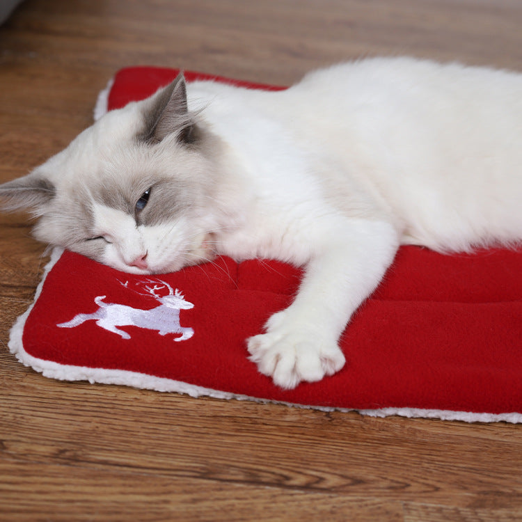 Christmas Soft Pet Mat – Red