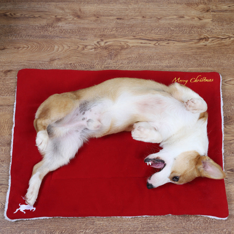 Christmas Soft Pet Mat – Red