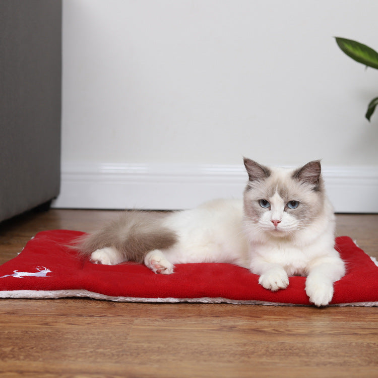Christmas Soft Pet Mat – Red