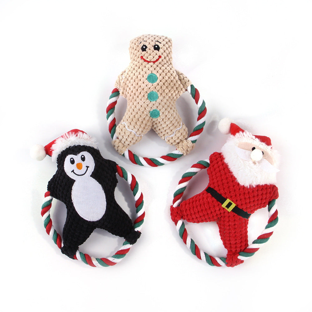 Christmas Character Rope Dog Toy