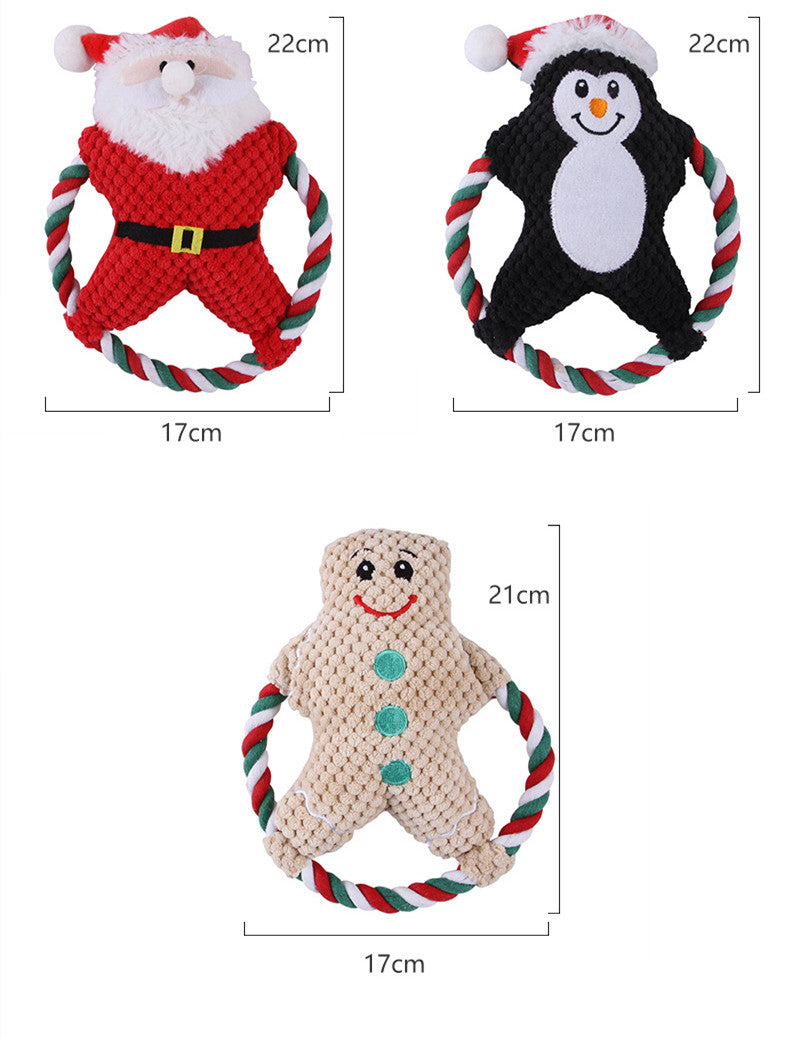 Christmas Character Rope Dog Toy