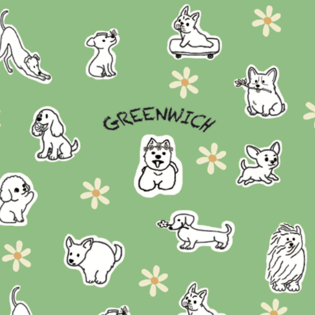 Greenwich Pups Dog Bandana