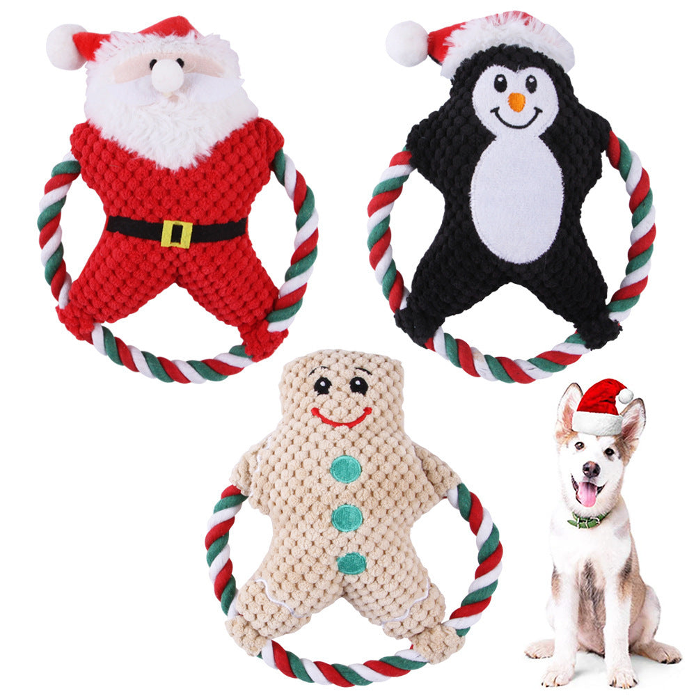 Christmas Character Rope Dog Toy