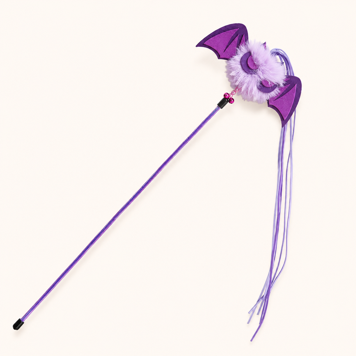 Bat Teaser Wand Cat Toy with Long Ribbons