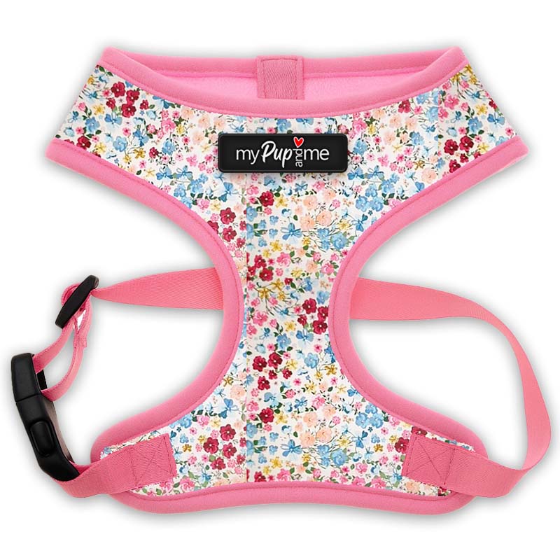 Blue Meadow Floral Dog Harness