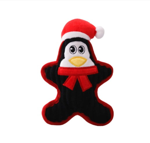 Christmas Character Squeaky Dog Toy – Santa, Penguin or Snowman