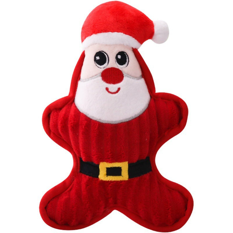 Christmas Character Squeaky Dog Toy – Santa, Penguin or Snowman