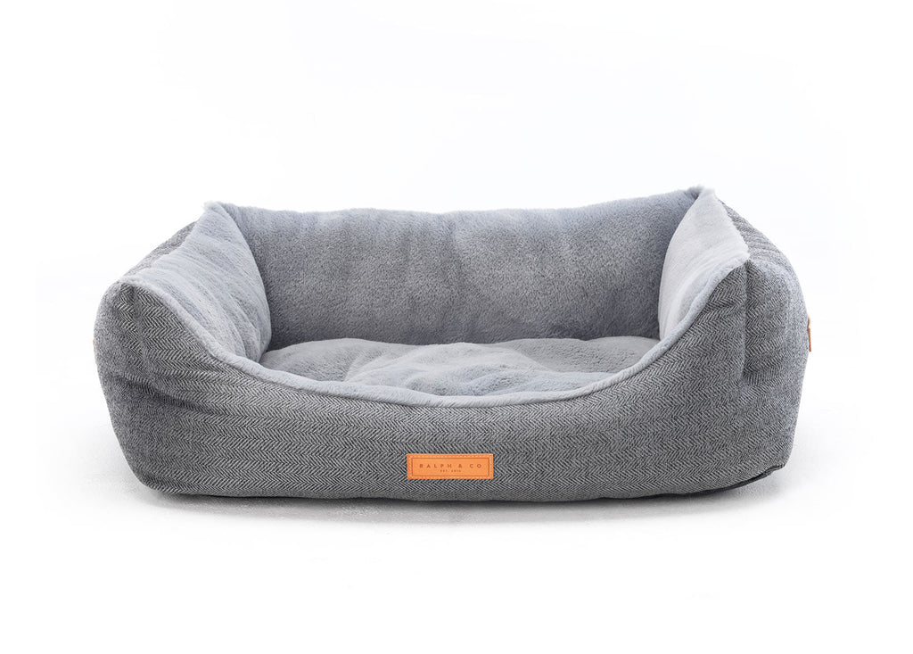 Balmoral Herringbone Bolster Dog Bed