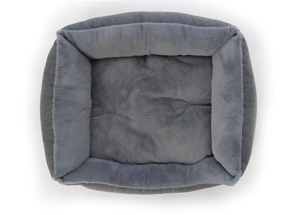 Balmoral Herringbone Bolster Dog Bed