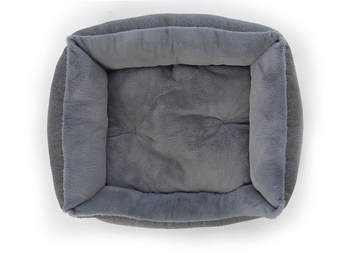 Balmoral Herringbone Bolster Dog Bed