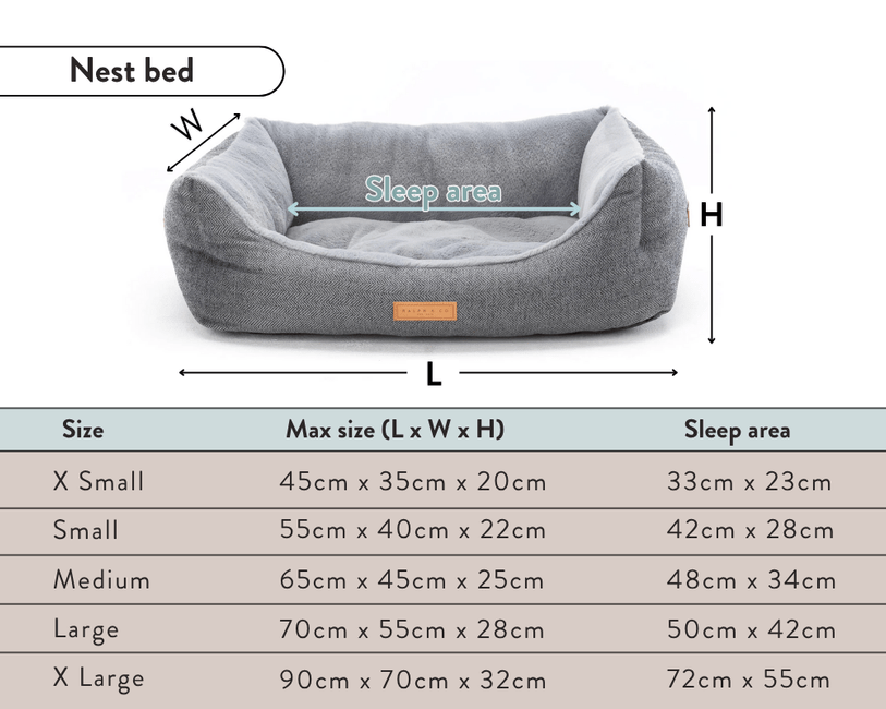 Balmoral Herringbone Bolster Dog Bed