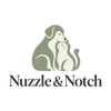 Nuzzle & Notch logo with a dog and cat