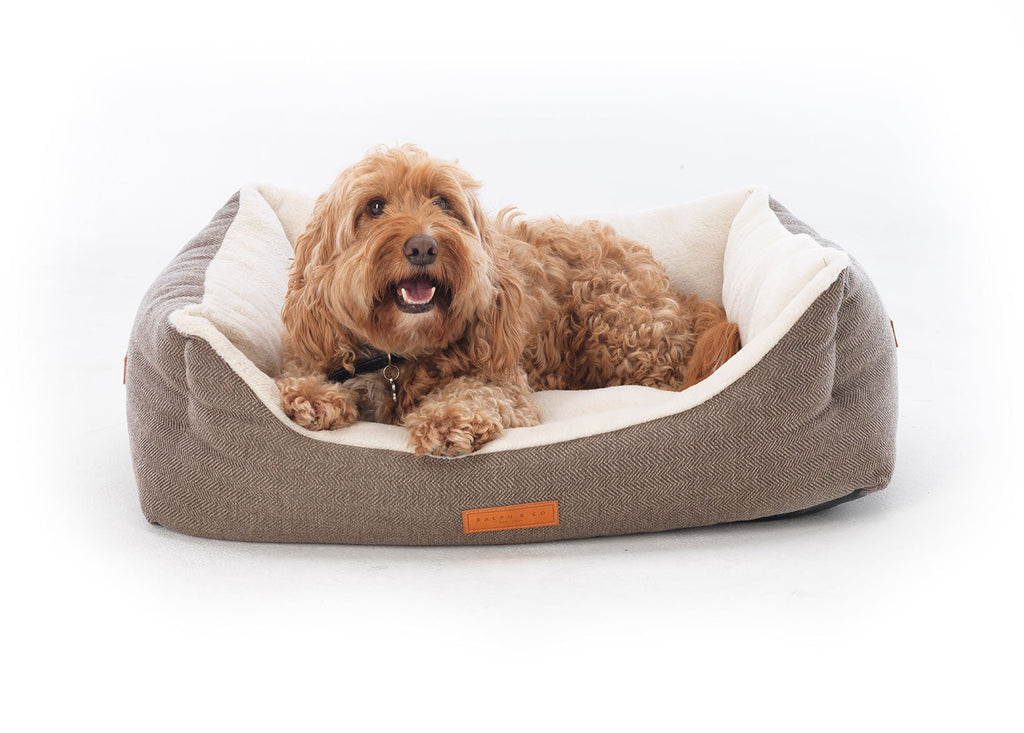 Lincoln Tweed Bolster Dog Bed