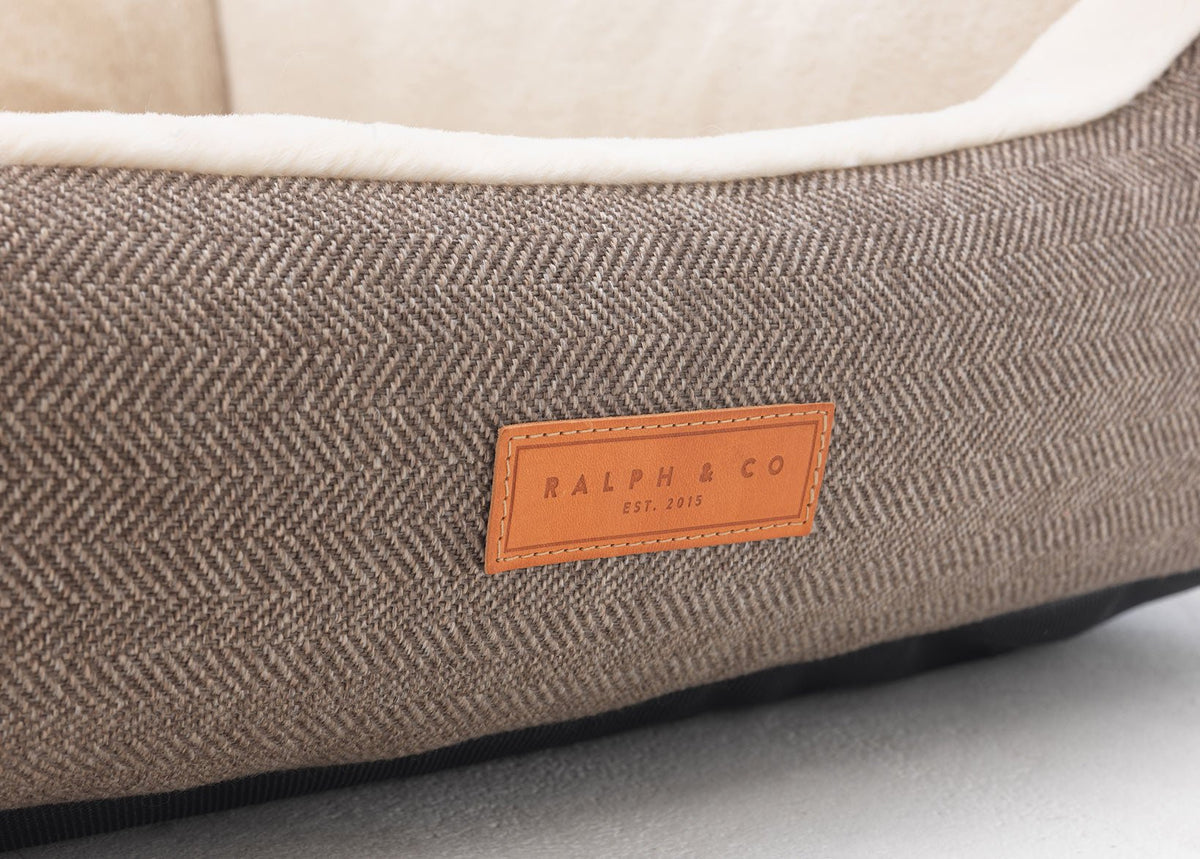 Lincoln Tweed Bolster Dog Bed