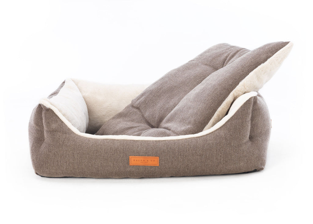Lincoln Tweed Bolster Dog Bed